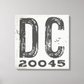 農家素朴州郵便番号DC キャンバスプリント (正面)
