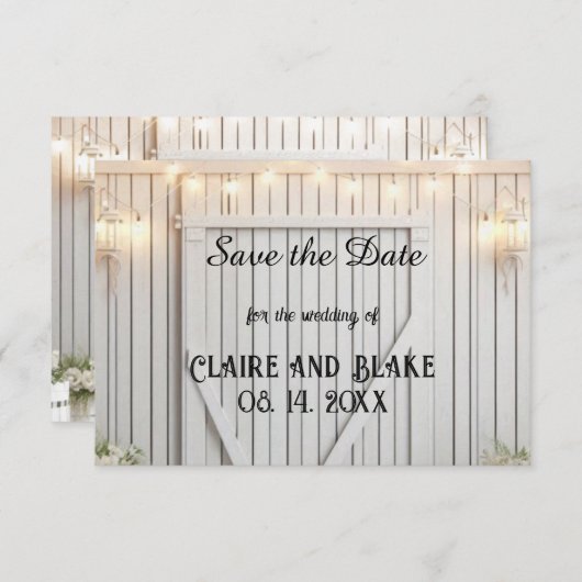 農家素朴日付の保存 案内状 (正面/裏面)