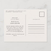 農家素朴植物台本スタッグベビーシャワー 案内ポストカード (裏面)