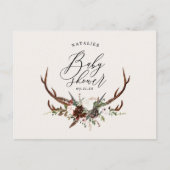 農家素朴植物台本スタッグベビーシャワー 案内ポストカード (正面)