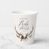 農家素朴植物台本スタッグベビーシャワー 紙コップ (正面)