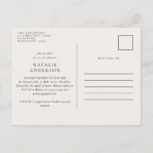 農家素朴植物台本ブライダルシャワー 案内ポストカード (裏面)