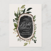 農家素朴植物台本ブライダルシャワー 案内ポストカード (正面)