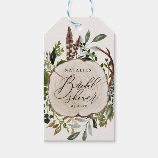 農家素朴畜舎植物園ブライダルシャワー ギフトタグ (正面)