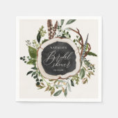 農家素朴畜舎植物園ブライダルシャワー スタンダードカクテルナプキン (正面)