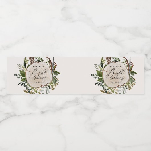 農家素朴畜舎植物園ブライダルシャワー ペットボトルラベル (シングルラベル)