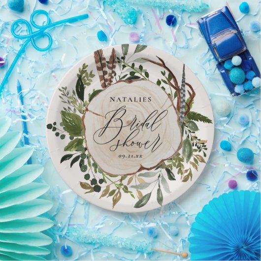 農家素朴畜舎植物園ブライダルシャワー ペーパープレート (パーティー)