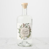 農家素朴畜舎植物園ブライダルシャワー リキュールボトルラベル (正面)