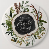 農家素朴畜舎植物園ブライダルシャワー 缶バッジ (正面)