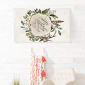 農家素朴畜舎植物赤ちゃんシャワー 横断幕 (インサイチュ)