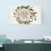 農家素朴畜舎植物赤ちゃんシャワー 横断幕 (トレードショー)