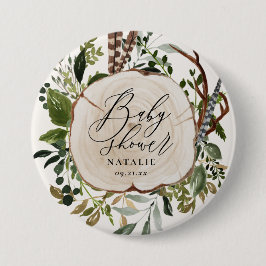 農家素朴畜舎植物赤ちゃんシャワー 缶バッジ