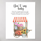 農家花市場の赤ちゃんシャワー – 言わないベビー ポスター (正面)