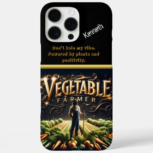 農家誇りを持ったが野菜類の鮮やか間に立つ Case-Mate iPhoneケース (裏面)