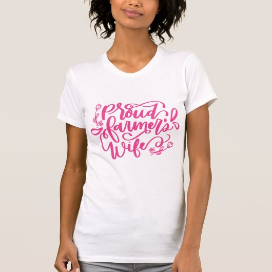 農家誇りを持ったの妻 Tシャツ (正面)
