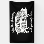 農家豚の肉肉肉切りアート小ホルダー 横断幕 (縦)