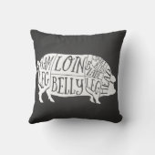 農家豚肉肉切り肉は小さなホルダー クッション (裏面)