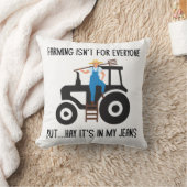 農家農業おもしろいトラクターパンジョークユーモア クッション (ブランケット)