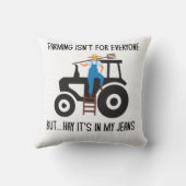 農家農業おもしろいトラクターパンジョークユーモア クッション (裏面)