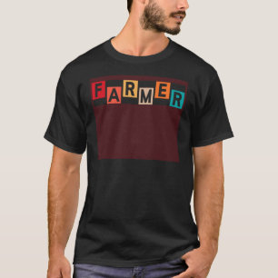 農家農業牛の牛馬ヤギ Tシャツ