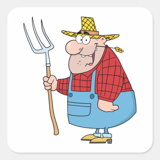 農家運のフォーク スクエアシール (正面)