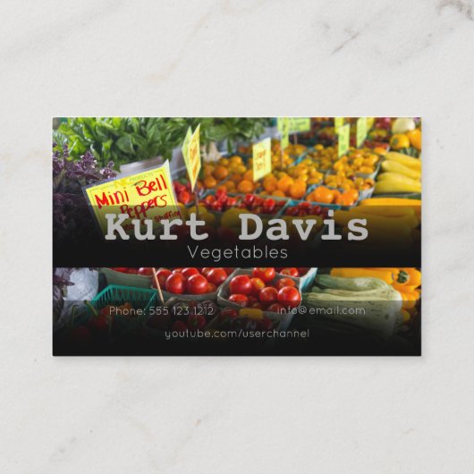 農家野菜の販売名刺 名刺 (裏面)