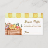 農家野菜フルーツオムツラッフルベビーシャワー エンクロージャーカード (正面)