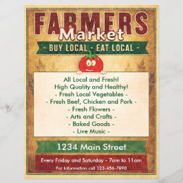 農家食べ市場看板 チラシ