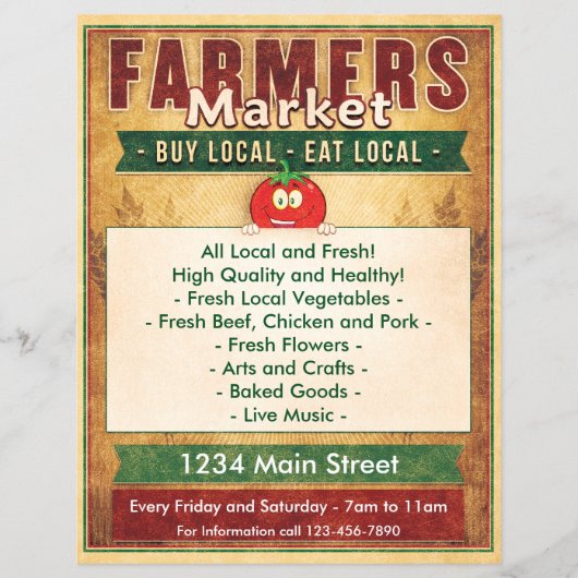 農家食べ市場看板 チラシ (正面)