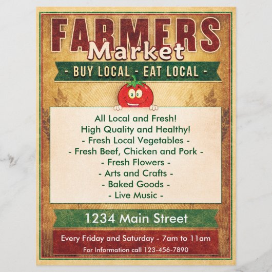 農家食べ市場看板 チラシ (裏面)