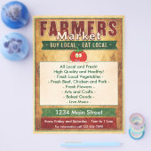 農家食べ市場看板 チラシ (シングル)