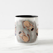 農家食べ物を与え水牛ぬか。 ツートーンマグカップ (中央)