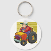 農家駆動トラクタファーム車両 キーホルダー (裏面)