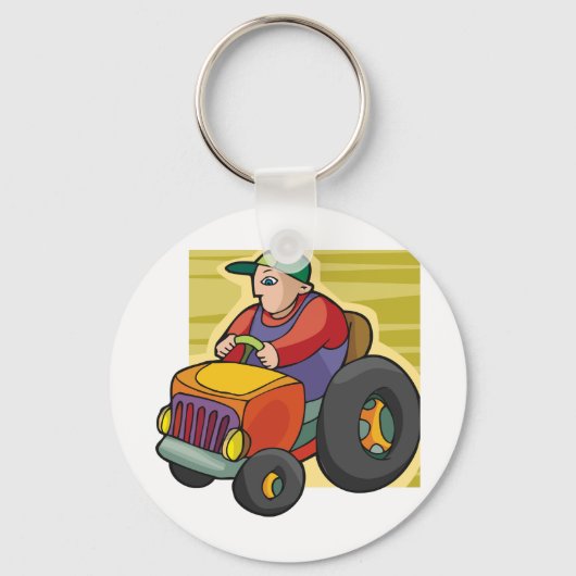 農家駆動トラクタファーム車両 キーホルダー (裏面)