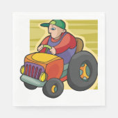 農家駆動トラクタファーム車両 スタンダードランチョンナプキン (正面)