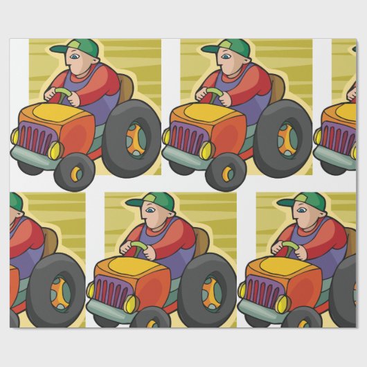 農家駆動トラクタファーム車両 ラッピングペーパー (フラット)