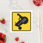 農家駆動トラクターロードサインパーソナライズされた スタンダードカクテルナプキン (インサイチュ)