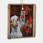 農家鶏の鶏Coop用ギフトおもしろい セラミックオーナメント (右)