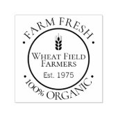 農家100%オーガニック食べ物パーソナライズされた セルフインキングスタンプ (デザイン)