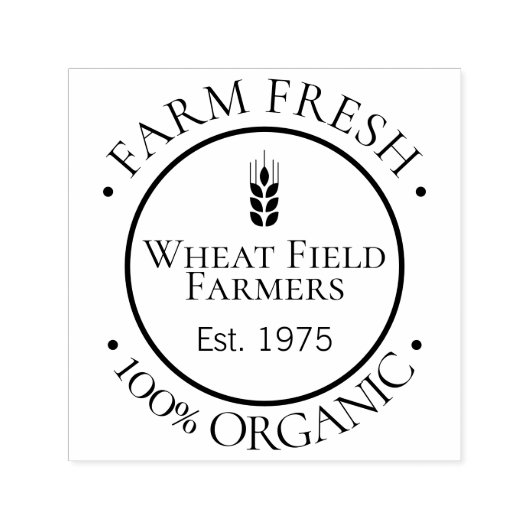 農家100%オーガニック食べ物パーソナライズされた セルフインキングスタンプ (デザイン)