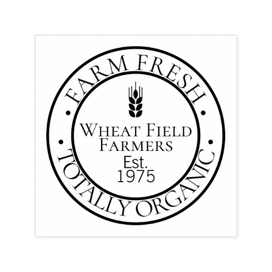 農家100%食オーガニック品 セルフインキングスタンプ (デザイン)