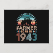 農家1943 80生まれ番目の誕生日農業ギフトレトロ ポストカード (正面)