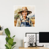 農家 – アーカイブアートプリント ポスター (ホームオフィス)