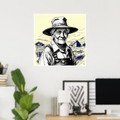 農家 – アーカイブアートプリント ポスター (ホームオフィス)