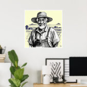 農家 – アーカイブアートプリント ポスター (ホームオフィス)