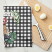 農家 |チキン |パーソナライズされたのぶら下がった最も細い キッチンタオル (四つ折り)