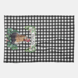 農家 |チキン |パーソナライズされたのぶら下がった最も細い キッチンタオル