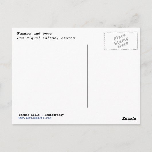 農家 ポストカード (裏面)