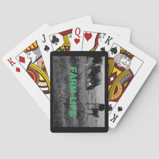 農家、牛の家族 トランプ