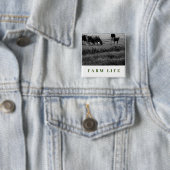 農家、牛の家族 缶バッジ (インサイチュ)